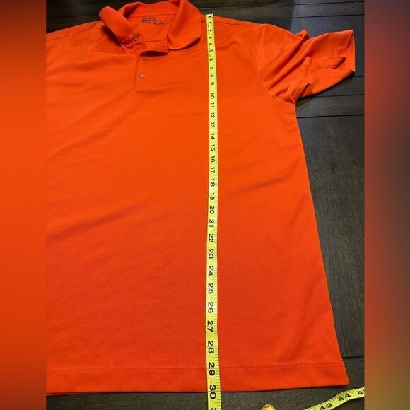 Nike FitDry Mens XL TG Orange Short Sleeve Polo - Picture 7 of 7